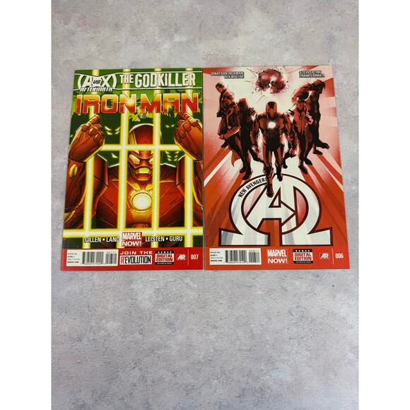 Lot of Iron Man No. 7 May and New Avengers No. 6 Marvel 2013 Readers Copies - Picture 2 of 8
